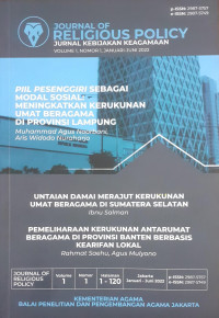 Journal of Religious Policy = Jurnal Kebijakan Keagamaan