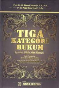 Tiga kategori hukum : syariat, fikih dan kanun