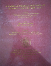 Dinamika Pemikiran Hukum Islam Indonesia Abad XX (1901-1970)