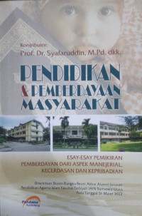 Pendidikan dan Pemberdayaan Masyarakat