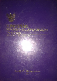 Himpunan Peraturan Pajak Penghasilan Tahun 1992