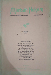 Mimbar Hukum : Aktualisasi  Hukum Islam