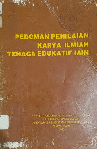Image of Pedoman penilaian karya ilmiah tenaga edukatif IAIN