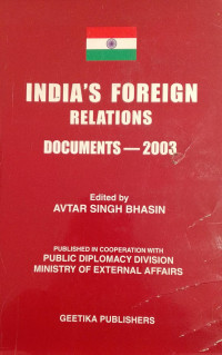 Image of India's Foreign Relations Documents - 2003