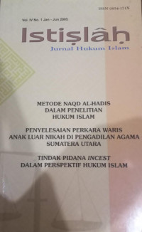 Istislah: Jurnal Hukum Islam