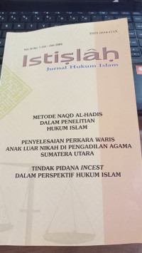 Istislah: Jurnal Hukum Islam