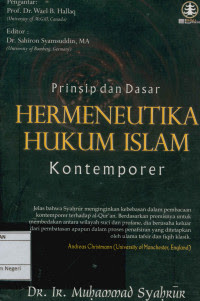 Prinsip dan Dasar Hermeneutika Hukum Islam Kontemporer